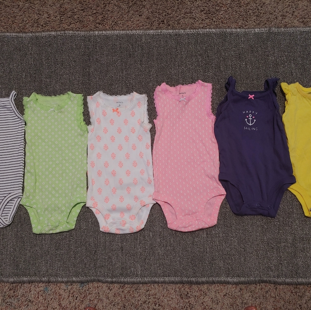 Carter's Baby Girl Onesies 6-Months